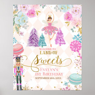 Poster Primeiro aniversario Nutcracker Land of Sweets Wel