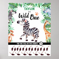 Primeiro aniversario Safari Animal Zebra Selvagem