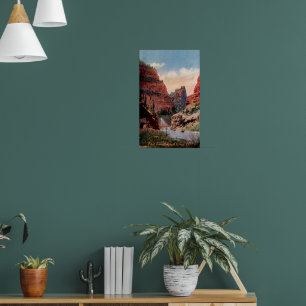 Poster Primeiro Cartaz de Trem Vintage de Túnel