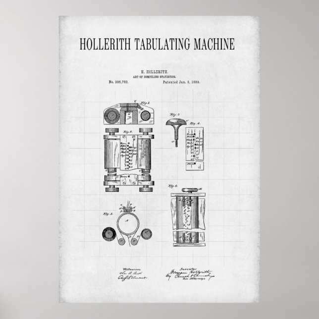 POSTER PRIMEIRO COMPUTADOR 1889 (Frente)