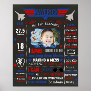 Poster Primeiro conselho de aviso de embarque de aniversá