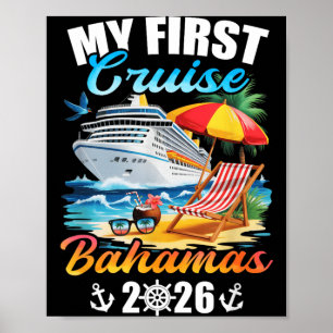 Poster Primeiro Cruzeiro Bahamas 2026 Viagem de Férias em