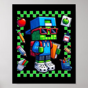 Poster Primeiro Dia Da Escola De Volta Aos Jovens Da Esco