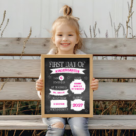 Poster Primeiro Dia da Escola do Chalkboard