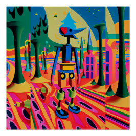 Pôster Primeiro Dia da Escola Surrealista - Ken Gage Art