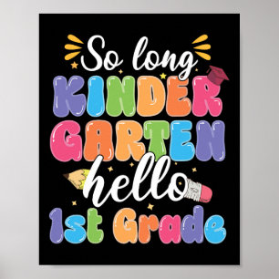 Poster Primeiro Dia De Aula Tchau Jardim De Infância Olá