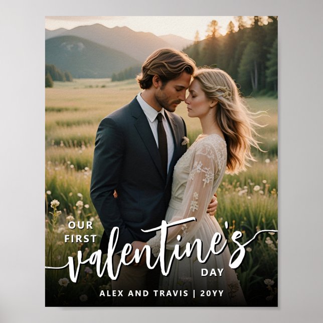 Poster Primeiro Dia de os namorados personalizado do Phot (Frente)