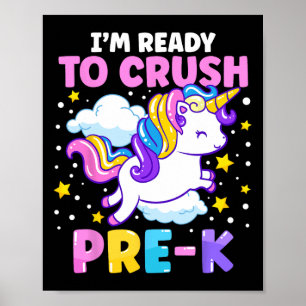 Poster Primeiro dia de pré-escola Estou pronto para esmag