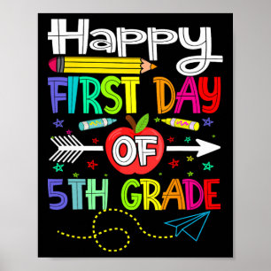 Poster Primeiro Dia Do 5º Ano Professor Volta às Aulas