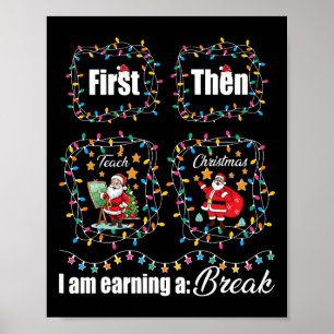 Poster Primeiro Ensino, depois do Natal, estou ganhando u