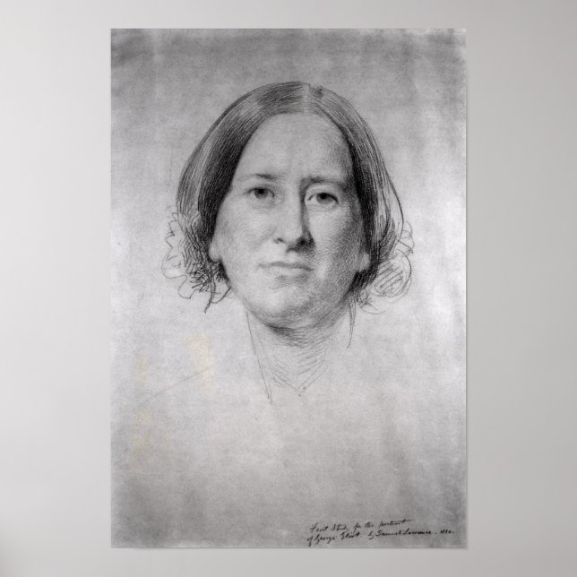Poster Primeiro Estudo para o Retrato de George Eliot (Frente)