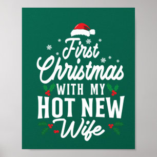 Poster Primeiro Natal Com Minha Nova Esposa Engraçada Xma