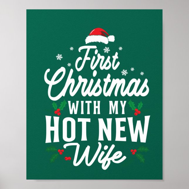 Poster Primeiro Natal Com Minha Nova Esposa Engraçada Xma (Frente)