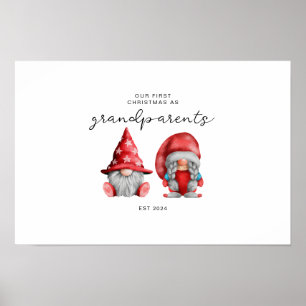 Poster Primeiro Natal como Avós Natal família 
