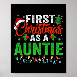 Poster Primeiro Natal Como Tia Xmas Lights Family Chr