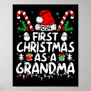 Poster Primeiro Natal Como Uma Família Vovó Que Correspon