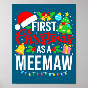Poster Primeiro Natal como uma Meemaw Correspondência de