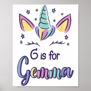 Poster Primeiro Nome Gemma D G É Para Gemma