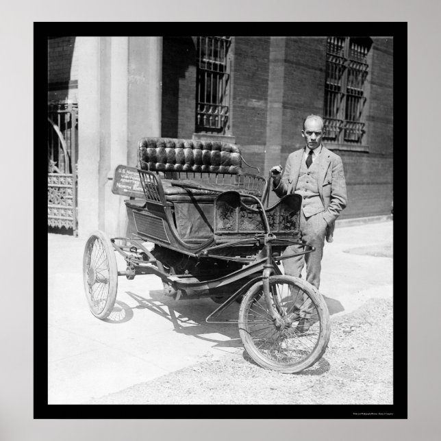 Poster Primeiro Prêmio Automático de Três Rodas 1924 (Frente)