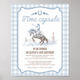 Poster Primeiro Rodeio Placa de Cápsula do Tempo de Anive