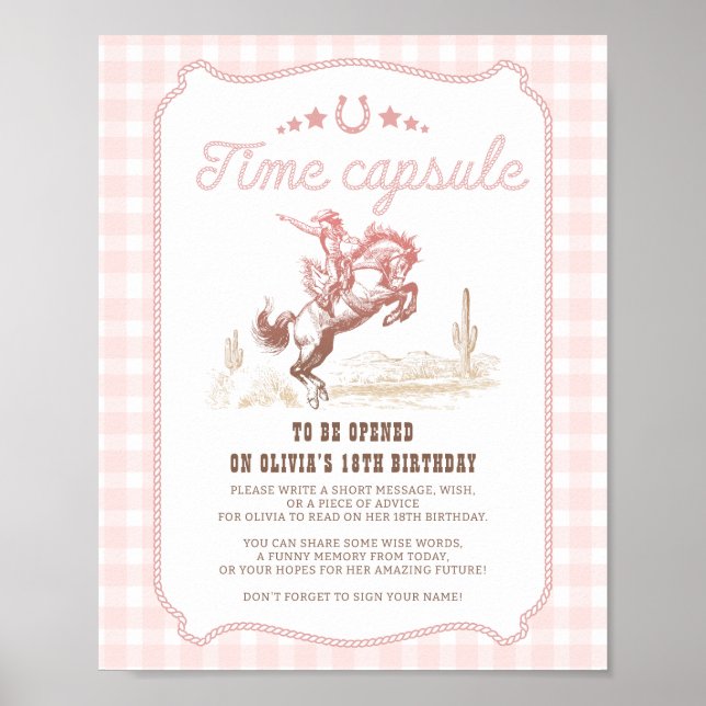 Poster Primeiro Rodeio Placa de Cápsula do Tempo de Anive (Frente)