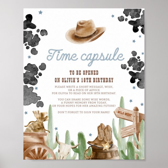 Poster Primeiro Rodeio Sinal de Cápsula do Tempo do Oeste (Frente)