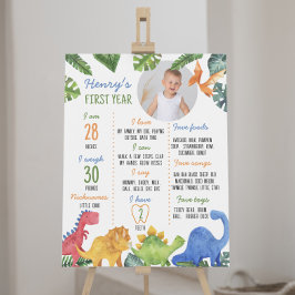 Poster Primeiro Sinal de Milestone de Aniversário do Dino