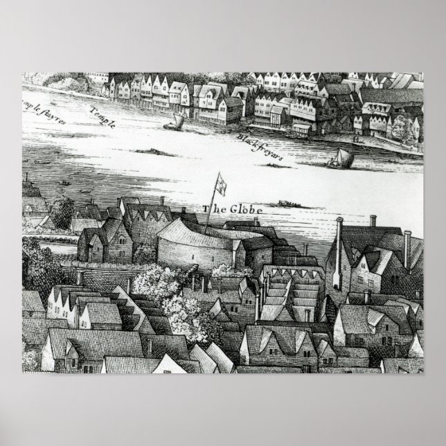 Poster Primeiro Teatro do Globo ou Teatro de Rosa (Frente)