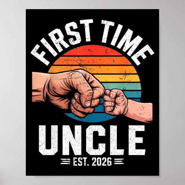 Poster Primeiro Tio Est 2026 Anúncio de Bebê Ótimo  (Frente)