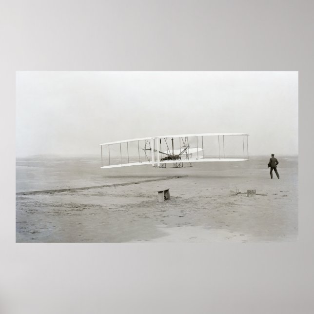 Poster PRIMEIRO VOO AERONAVE- Wright Bros 1903 (Frente)
