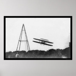 Poster Primeiro vôo plano militar, Orville Wright 1909