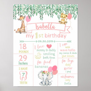 Poster Primeiros Fatos de Aniversário, Bebês