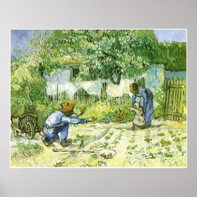 Pôster Primeiros passos 1890 Vincent van Gogh (1853-1890) (Frente)
