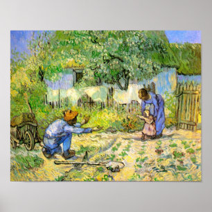 Pôster Primeiros passos (depois do Millet) Van Gogh Belas