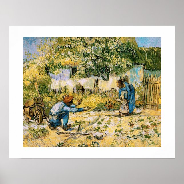 Poster "Primeiros passos" por Vincent Van Gogh Fine Art I (Frente)