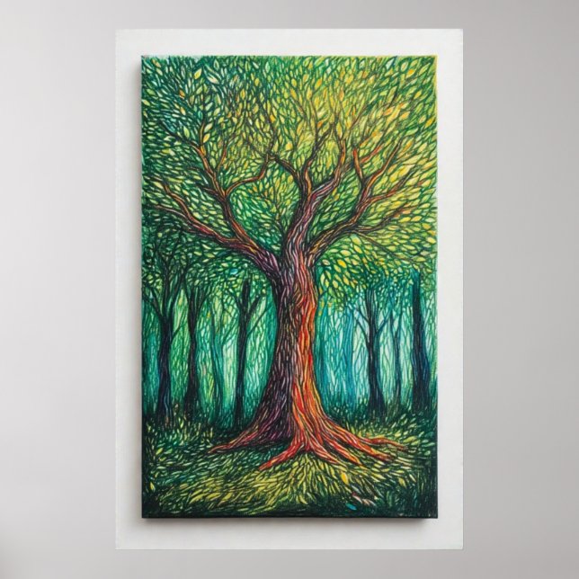 Poster Primeval de Floresta (Frente)