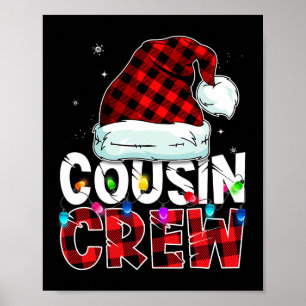 Poster Primo de Natal Tripulação Buffalo xadrez Vermelha