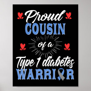Poster Primo Orgulhoso de T1d Conscientização da Diabetes