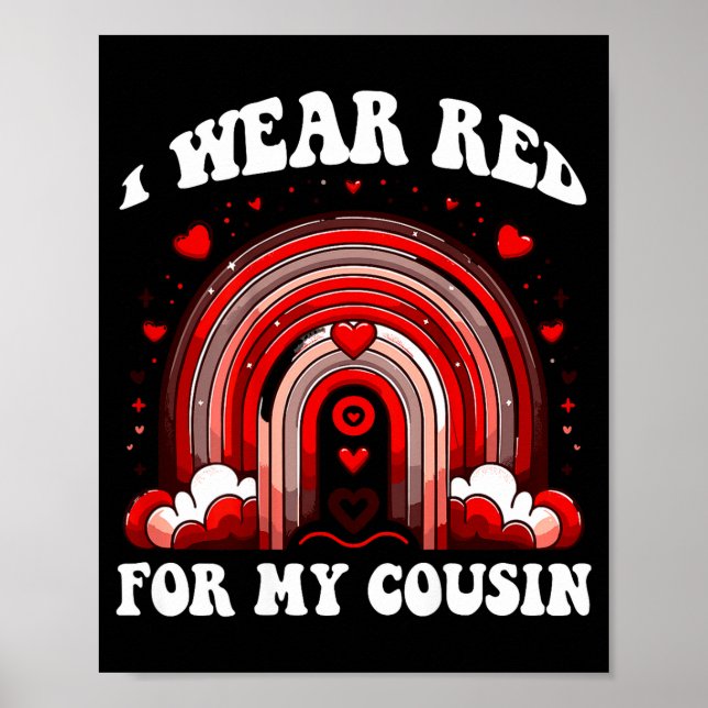 Poster Primo Retro Vermelho Conscientização sobre Doenças (Frente)