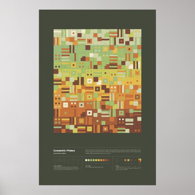 Poster Primos Geométricos - Coleção 2, Série 1 (Frente)