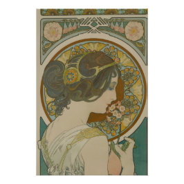 Pôster Primrose por Alphonse Mucha