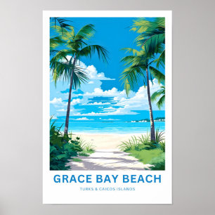 Poster Prin Viagem das Ilhas Grace Bay Turks & Caicos