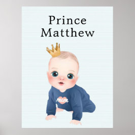 Poster Prince Cartoon Character Baby Boy