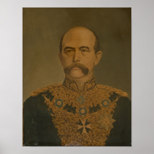 Poster Prince Otto Von Bismarck no uniforme do diplomata