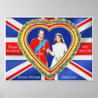 Pôster Prince William e Catherine Royal Wedding