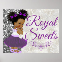 Poster Princesa Africana Roxo | Evento Real Sweets