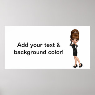 Pôster Princesa bonito Diva Partido Bandeira