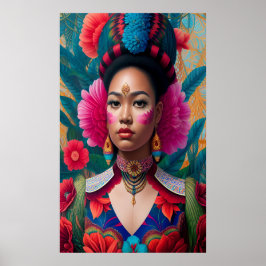 Poster Princesa com bochechas rosa