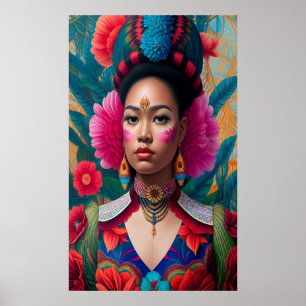 Poster Princesa com bochechas rosa