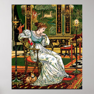 Poster Princesa Désirée, Ilustração Vintage por W. Crane